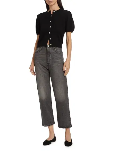 DÔEN Women's Anisa Short-Sleeve Cardigan - Black - Size XS | Thumbnail 2 DÔEN Women's Anisa Short-Sleeve Cardigan - Black - Size XS | Thumbnail 2