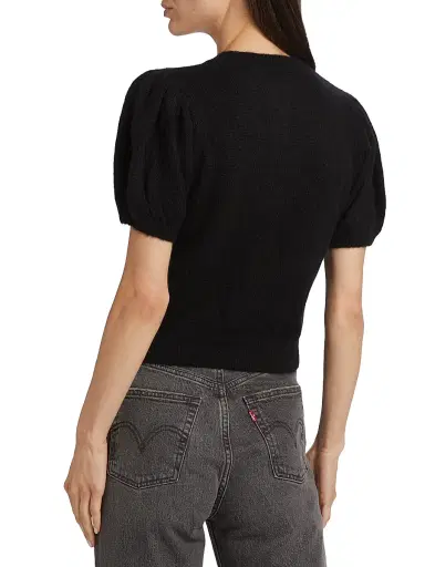 DÔEN Women's Anisa Short-Sleeve Cardigan - Black - Size XS | Thumbnail 5 DÔEN Women's Anisa Short-Sleeve Cardigan - Black - Size XS | Thumbnail 5