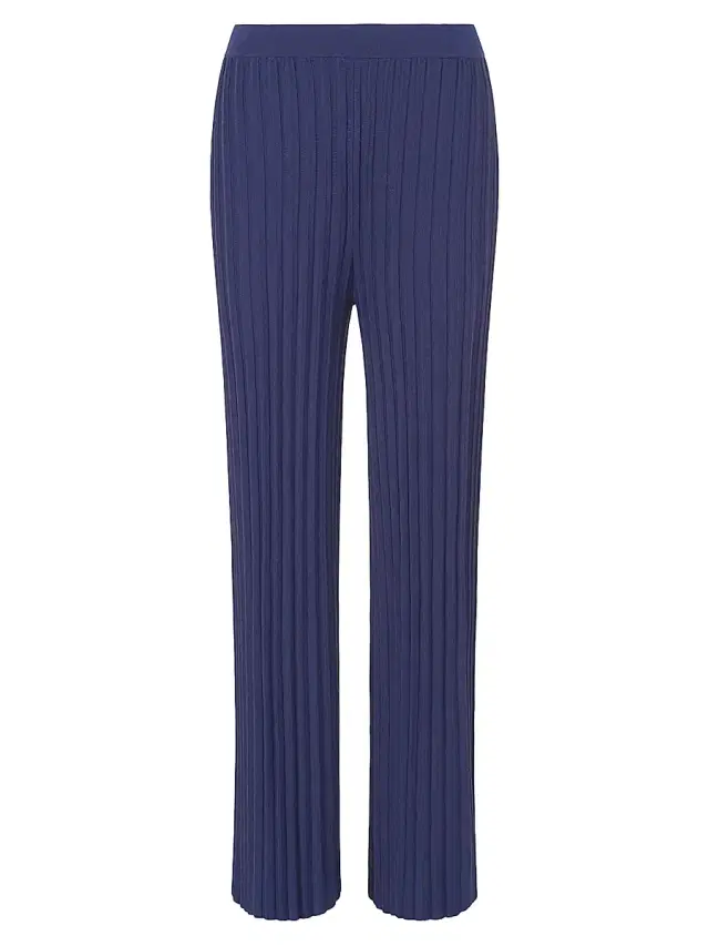 Staud Women's Lupin Rib-Knit Pants - Navy