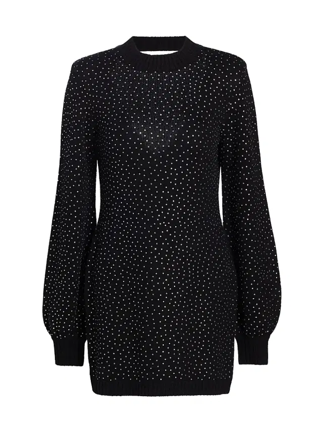 Generation Love Women's Chiraz Crystal Mini Sweaterdress - Black