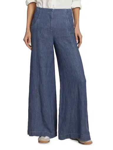 TWP Women's Demie Hemp Wide-Leg Trousers | Thumbnail 3