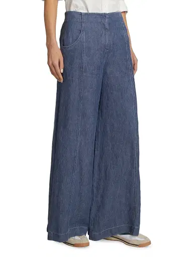 TWP Women's Demie Hemp Wide-Leg Trousers | Thumbnail 4