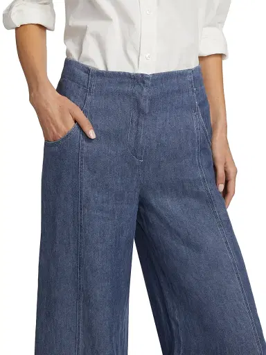 TWP Women's Demie Hemp Wide-Leg Trousers | Thumbnail 6