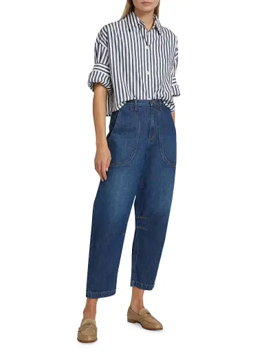 TWP Women's Jetties Beach Crop Pants - Dark Wash - Size 30 | Thumbnail 2 TWP Women's Jetties Beach Crop Pants - Dark Wash - Size 30 | Thumbnail 2