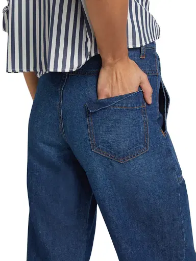 TWP Women's Jetties Beach Crop Pants - Dark Wash - Size 30 | Thumbnail 6 TWP Women's Jetties Beach Crop Pants - Dark Wash - Size 30 | Thumbnail 6