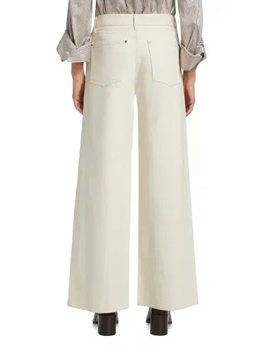 TWP Women's Tiny Dancer Stretch-Cotton Wide-Leg Jeans - Natural - Size 31 | Thumbnail 5