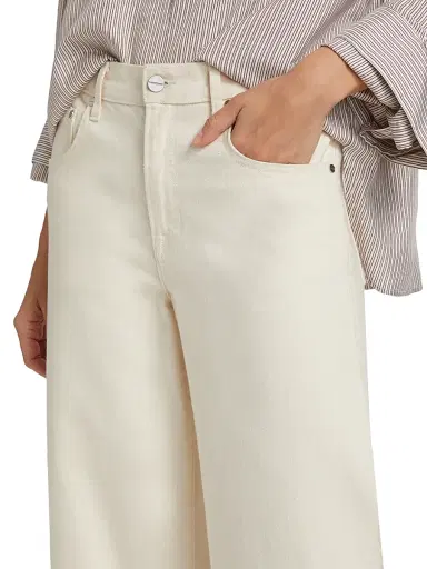 TWP Women's Tiny Dancer Stretch-Cotton Wide-Leg Jeans - Natural - Size 31 | Thumbnail 6