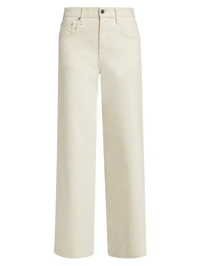 TWP Women's Tiny Dancer Stretch-Cotton Wide-Leg Jeans - Natural