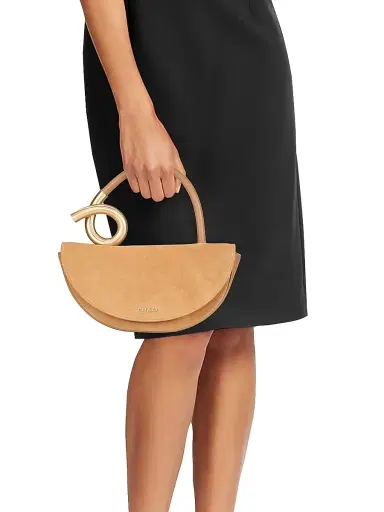 Cult Gaia Women's Azariah Suede Top Handle Bag - Camel | Thumbnail 2