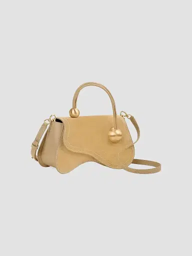 Cult Gaia Women's Kazia Suede Top Handle Bag - Sand Dollar | Thumbnail 2
