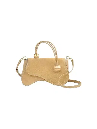 Cult Gaia Women's Kazia Suede Top Handle Bag - Sand Dollar | Thumbnail 1