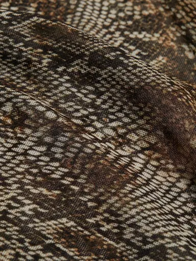 Lapointe Women's Printed Mesh Sheer Bodysuit - Snake Print - Size Large | Thumbnail 8