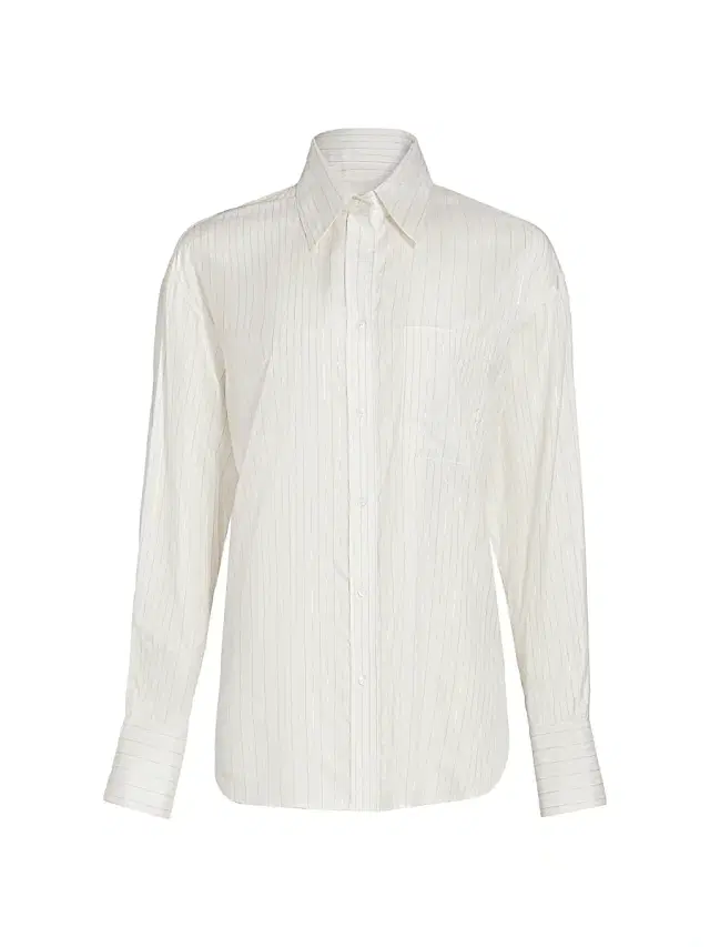 TWP Women's Big Joe Metallic Stripe Silk Long-Sleeve Shirt -  Multi