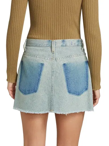 Sea Women's Alba Patch-Pocket Denim Miniskirt - Blue | Thumbnail 5