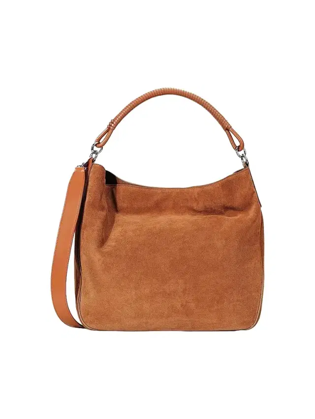 Women's Perry Suede Hobo Tote Bag - Tan