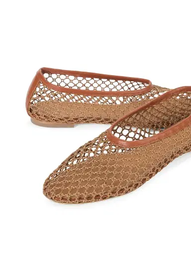 Staud Women's Alba Crocheted Ballet Flats - Tan - Size 6.5 | Thumbnail 4 Staud Women's Alba Crocheted Ballet Flats - Tan - Size 6.5 | Thumbnail 4