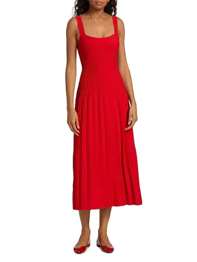 Staud Women's Ellison Rib-Knit Sleeveless Midi-Dress | Thumbnail 2 Staud Women's Ellison Rib-Knit Sleeveless Midi-Dress | Thumbnail 2
