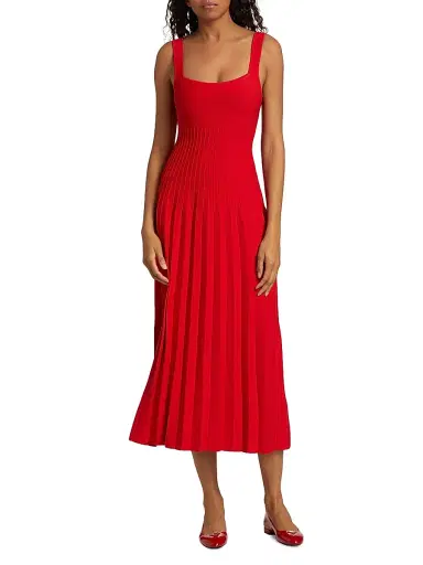 Staud Women's Ellison Rib-Knit Sleeveless Midi-Dress | Thumbnail 3 Staud Women's Ellison Rib-Knit Sleeveless Midi-Dress | Thumbnail 3