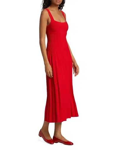 Staud Women's Ellison Rib-Knit Sleeveless Midi-Dress | Thumbnail 4 Staud Women's Ellison Rib-Knit Sleeveless Midi-Dress | Thumbnail 4