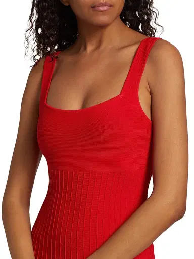 Staud Women's Ellison Rib-Knit Sleeveless Midi-Dress | Thumbnail 6 Staud Women's Ellison Rib-Knit Sleeveless Midi-Dress | Thumbnail 6