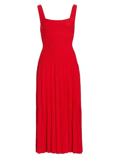 Staud Women's Ellison Rib-Knit Sleeveless Midi-Dress | Thumbnail 1 Staud Women's Ellison Rib-Knit Sleeveless Midi-Dress | Thumbnail 1