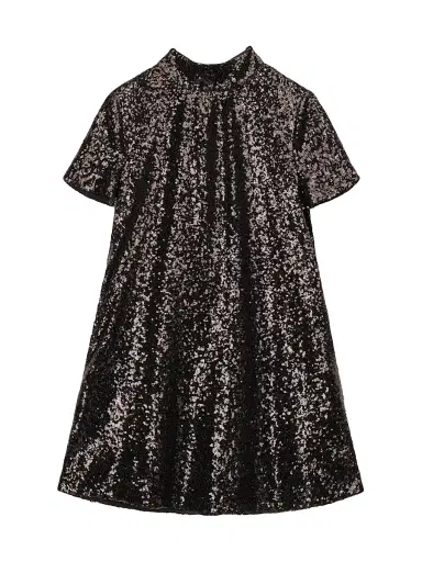 Staud Women's Ilana Sequined Bow-Back Minidress - Black - Size Small | Thumbnail 1 Staud Women's Ilana Sequined Bow-Back Minidress - Black - Size Small | Thumbnail 1
