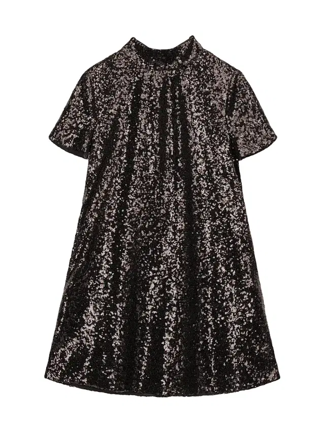 Women's Ilana Sequined Bow-Back Minidress - Black