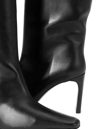 Staud Women's Wally 90MM Leather Boots - Black - Size 12 | Thumbnail 4 Staud Women's Wally 90MM Leather Boots - Black - Size 12 | Thumbnail 4