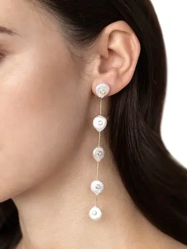 Ettika Women's 18K-Gold-Plated, 8MM Freshwater Pearl, & Cubic Zirconia Drop Earrings - Gold | Thumbnail 2 Ettika Women's 18K-Gold-Plated, 8MM Freshwater Pearl, & Cubic Zirconia Drop Earrings - Gold | Thumbnail 2