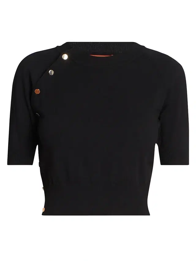 Altuzarra Women's Mini Minimoto Knit Crop Sweater - Black
