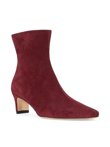 Staud Women's Wally 45MM Suede Ankle Boots - Pinot - Size 11 | Thumbnail 2