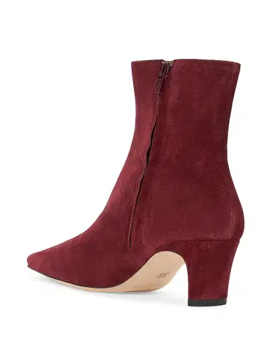 Staud Women's Wally 45MM Suede Ankle Boots - Pinot - Size 11 | Thumbnail 3