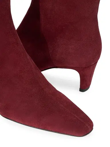 Staud Women's Wally 45MM Suede Ankle Boots - Pinot - Size 11 | Thumbnail 4