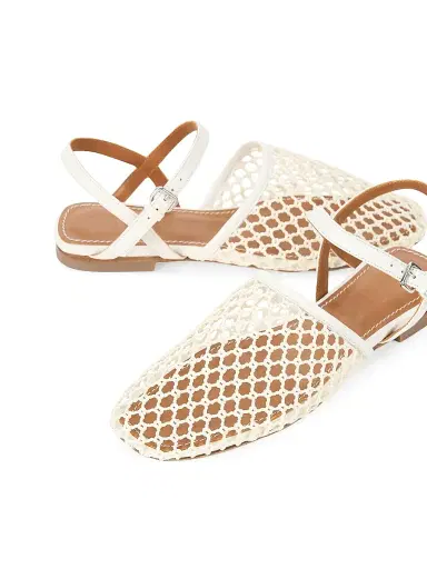 Staud Women's Rete Paper Net Sandals - Paper - Size 11 | Thumbnail 4