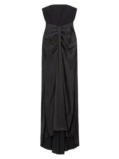 STAUD Women's Wayfaring Satin Maxi Dress - Black | Thumbnail 1