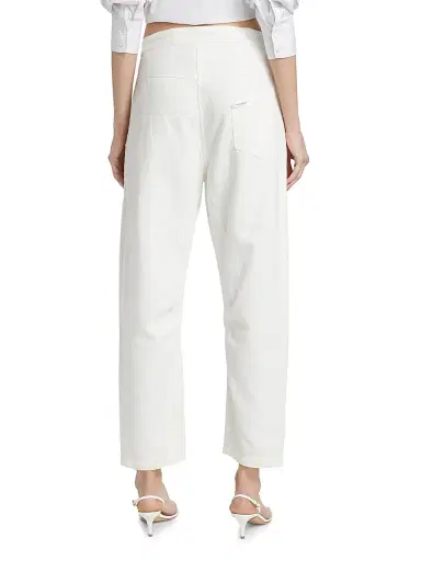 TWP Women's Jetties Beach Drawstring Denim Pants - White | Thumbnail 5