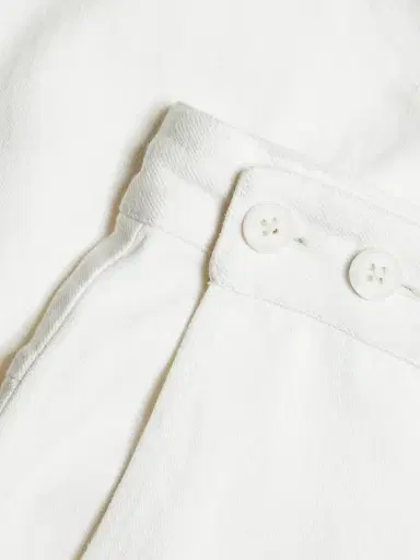 TWP Women's Jetties Beach Drawstring Denim Pants - White | Thumbnail 7