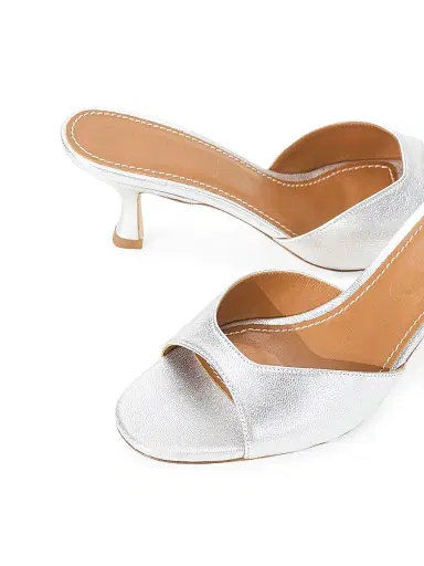 Staud Women's Brigitte 55MM Metallic Leather Mule Sandals | Thumbnail 4 Staud Women's Brigitte 55MM Metallic Leather Mule Sandals | Thumbnail 4