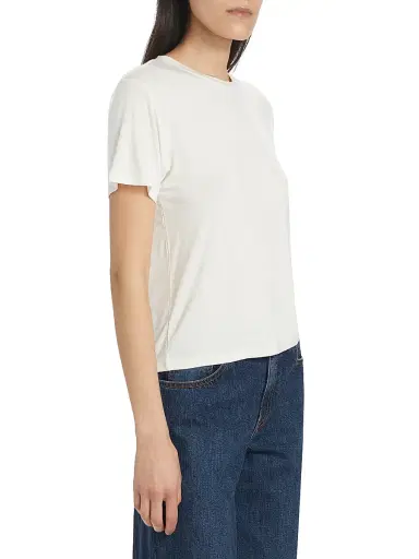 TWP Women's His Jersey Crewneck Tee - White - Size XL | Thumbnail 4