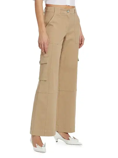 TWP Women's Coop Twill Cargo Pants - Khaki - Size 12 | Thumbnail 4
