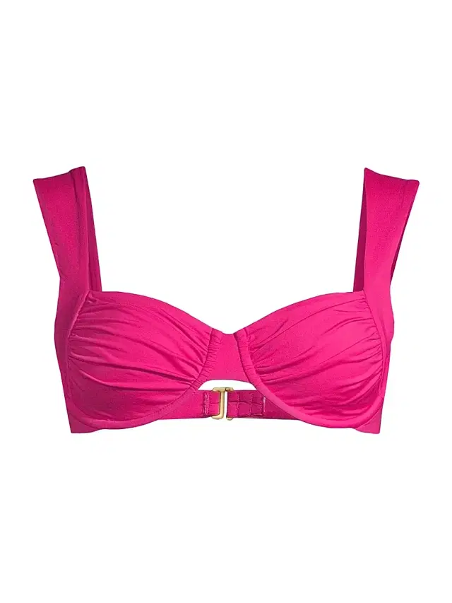 LSpace Women's Stella Ruched Bikini Top - Bougainvillea