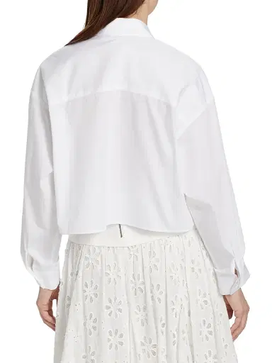 TWP Women's Soon To Be Ex Crop Shirt - White - Size Medium | Thumbnail 5