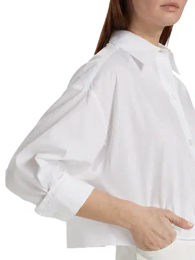 TWP Women's Soon To Be Ex Crop Shirt - White - Size Medium | Thumbnail 6
