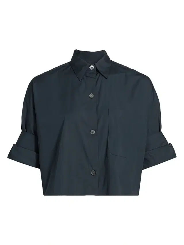 Women's Next Ex Poplin Cropped Shirt - Midnight
