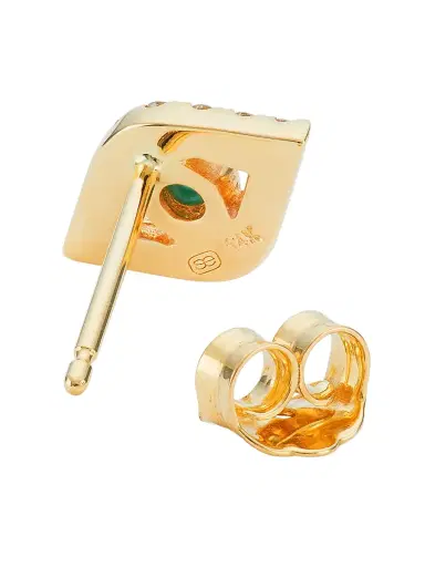 Sydney Evan Women's 14K Yellow Gold, Diamond, & Turquoise Evil-Eye Stud Earring | Thumbnail 3 Sydney Evan Women's 14K Yellow Gold, Diamond, & Turquoise Evil-Eye Stud Earring | Thumbnail 3