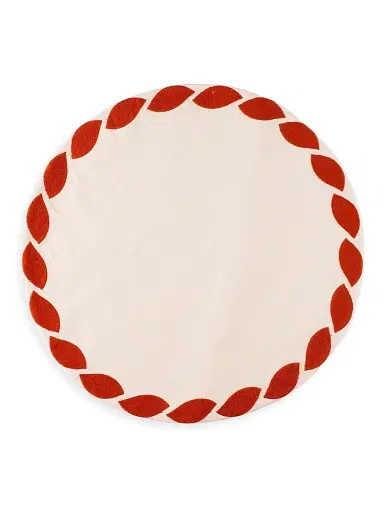 Misette Ribbon Weave Embroidered 4-Piece Linen Placemat Set | Thumbnail 2 Misette Ribbon Weave Embroidered 4-Piece Linen Placemat Set | Thumbnail 2