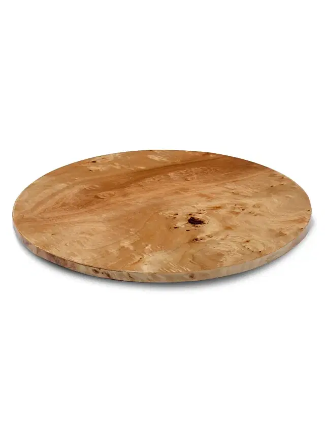 Burl Veneer Revolving Tray
