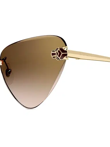 Cartier Women's Panthère Classic 24K Gold-Plated Cat-Eye Sunglasses - Gold Brown | Thumbnail 3 Cartier Women's Panthère Classic 24K Gold-Plated Cat-Eye Sunglasses - Gold Brown | Thumbnail 3