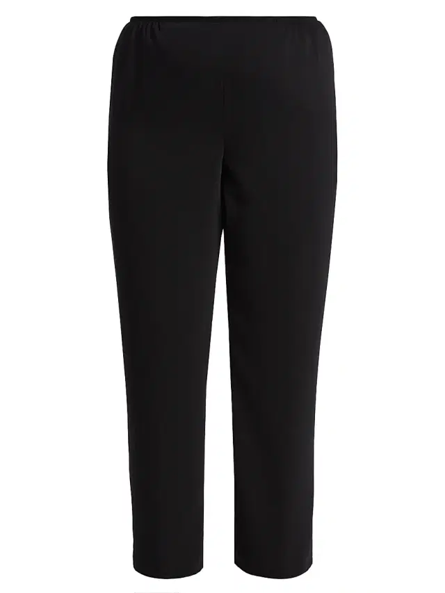 Women's Suzette Crepe Straight-Leg Pants - Black