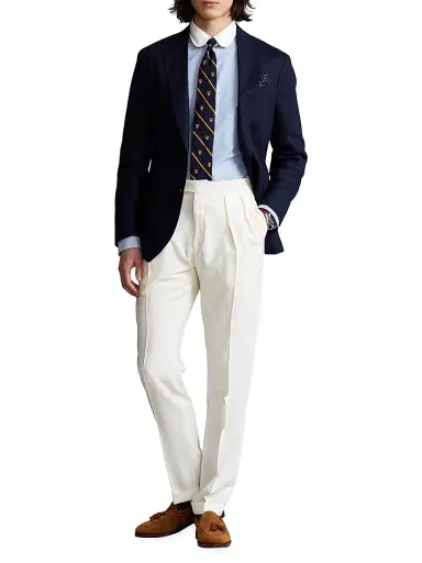 Polo Ralph Lauren Men's Linen Single-Breasted Sportscoat - Navy | Thumbnail 2